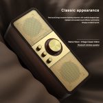 OneDer JY82 kabelloser Holz-Retro-Styling-Lautsprecher, HiFi, klassisches FM-Radio, unterstützt TF/U-Disk/AUX – Bild 4