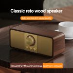 OneDer JY82 kabelloser Holz-Retro-Styling-Lautsprecher, HiFi, klassisches FM-Radio, unterstützt TF/U-Disk/AUX – Bild 7