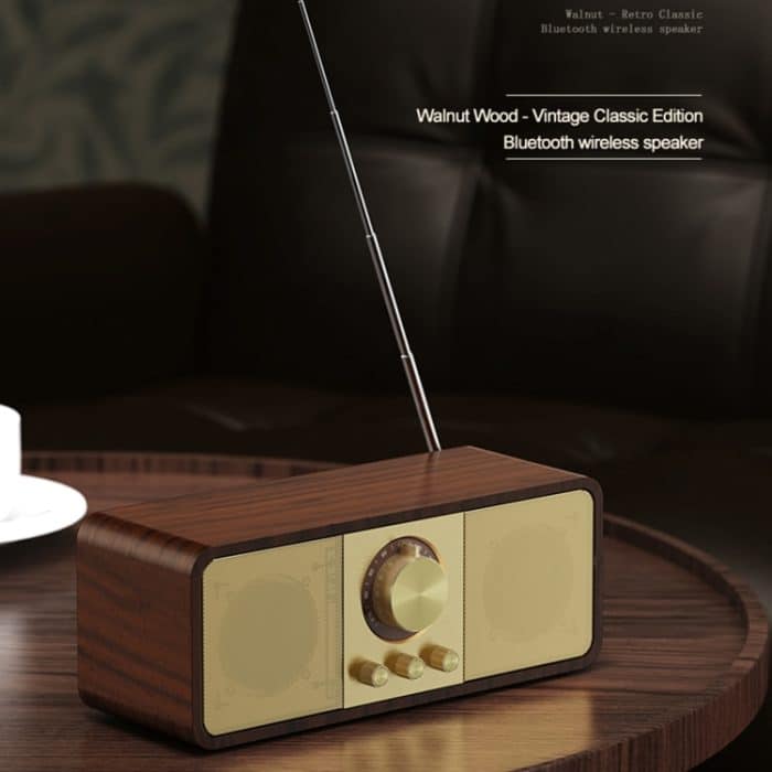 OneDer JY82 kabelloser Holz-Retro-Styling-Lautsprecher, HiFi, klassisches FM-Radio, unterstützt TF/U-Disk/AUX – Bild 10