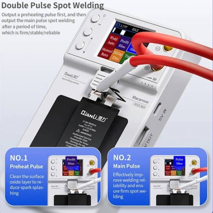 QianLi Macaron Max Tragbare Doppelimpuls-Punktschweißmaschine mit integriertem Akku – Bild 2