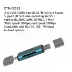 Onten CR532 2-in-1 USB-A / USB-C auf SD2.0 / TF2.0 USB-Kartenleser, CR532 – Bild 2