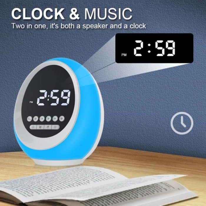 P13 Multifunktionaler kabelloser RGB-Bluetooth-Lautsprecher mit bunten Lichtern, Wecker und Uhr, P13 – Bild 5