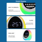 P13 Multifunktionaler kabelloser RGB-Bluetooth-Lautsprecher mit bunten Lichtern, Wecker und Uhr, P13 – Bild 9