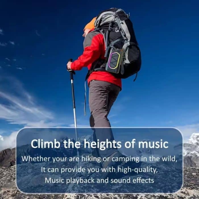 GQ-18 RGB Colorful Mech Mechanischer wasserdichter kabelloser Bluetooth-Desktop-Subwoofer, with Dual Mic, Without Mic – Bild 9