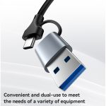 Yesido HB26 2-in-1 USB+USB-C/Typ-C-zu-Ethernet-Adapter – Bild 3
