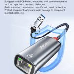 Yesido HB26 2-in-1 USB+USB-C/Typ-C-zu-Ethernet-Adapter – Bild 4