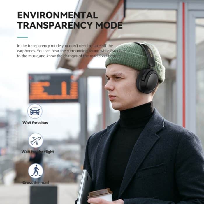 Eking ANC Noise Cancelling Wireless Gaming Low Latency Headband Drahtlose Bluetooth-Kopfhörer, With 2.4G, Without 2.4G – Bild 8