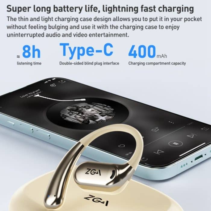 ZGA GS12 Ohrmontierter kabelloser Bluetooth-Kopfhörer – Bild 8