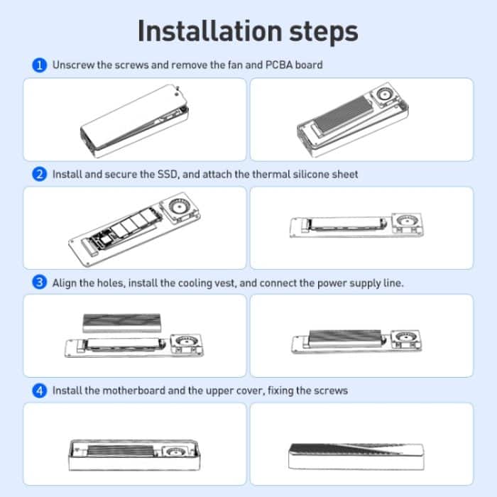 ORICO CNM2-G20 20 Gbit/s M.2 NVMe SSD-Gehäuse, CNM2-G20 – Bild 9