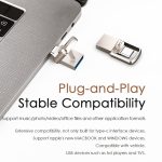 USB 3.1 + USB-C-Schnittstelle Metal Twister Flash U Disk, mit Micro-USB-Adapter und Trageband, 128G, 64G, 32G – Bild 12