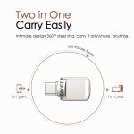 USB 3.1 + USB-C-Schnittstelle Metal Twister Flash U Disk, mit Micro-USB-Adapter und Trageband, 128G, 64G, 32G – Bild 9