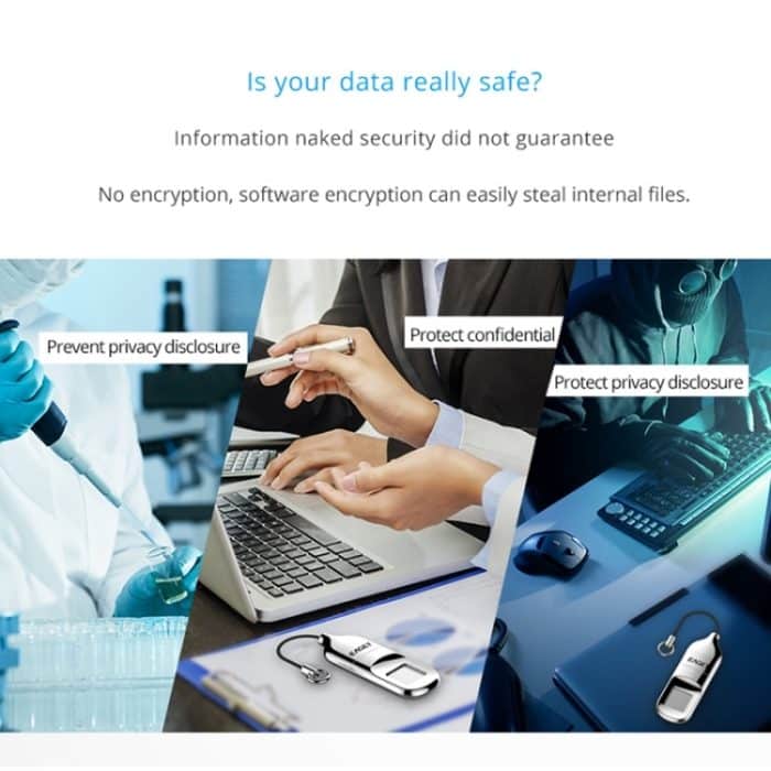 USB 2.0-Schnittstelle, Metall-Flash-U-Disk mit Fingerabdruckerkennung, FU5 64G, FU5 32G – Bild 6