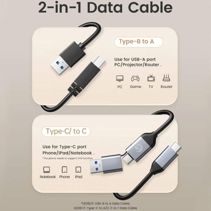 ORICO DD18C3 Single Bay 2,5- und 3,5-Zoll-SATA-Laufwerk-Dockingstation, AU Plug, EU Plug, UK Plug, US Plug – Bild 10