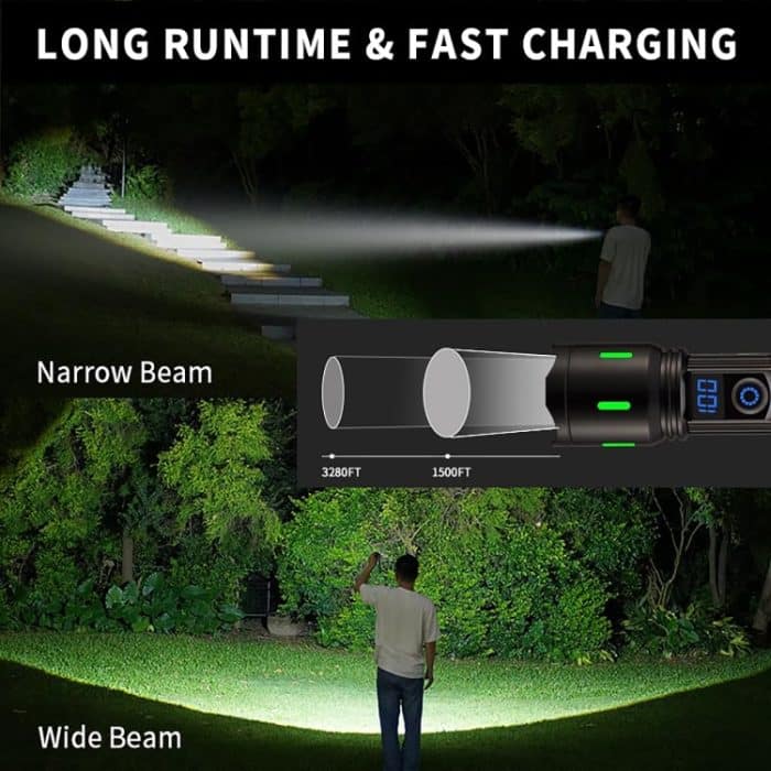 A800 20W Spotlight 2000LM USB wiederaufladbare LED-Taschenlampe, A800 – Bild 7