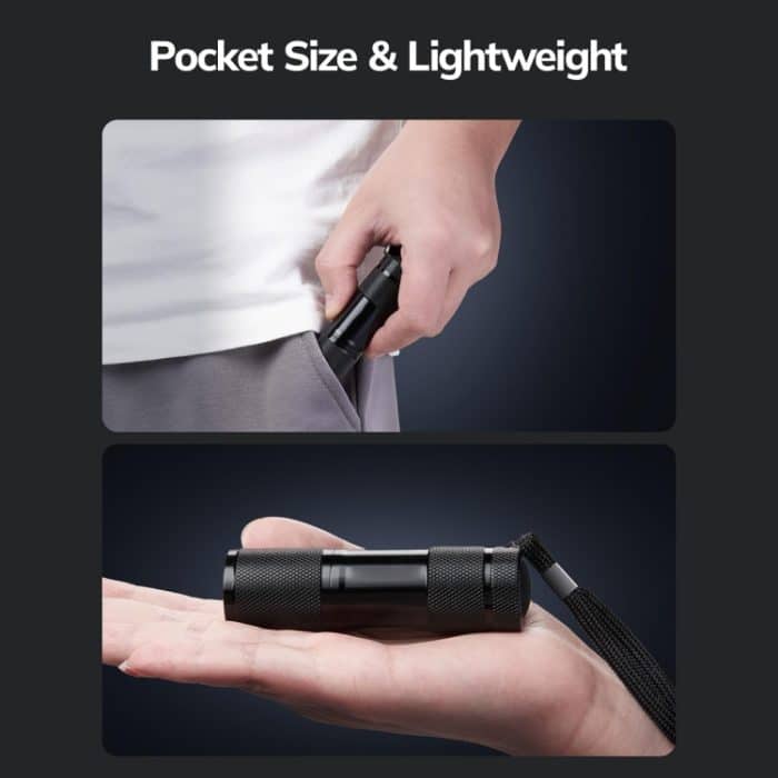 Mini-Taschenlampe mit 9 LEDs und 395 nm zur Erkennung von UV-Strahlen, 9 LEDs UV-ray – Bild 7