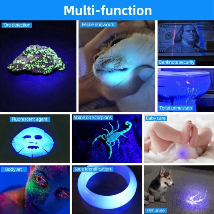 V4-365 Taschenlampe mit schwarzer Linse und 365-nm-UV-Strahlungserkennung, V4-365 – Bild 9