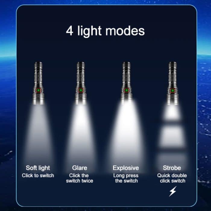 816 20W Spotlight 2000LM Teleskop-Zoom-LED-Taschenlampe, 816 – Bild 6
