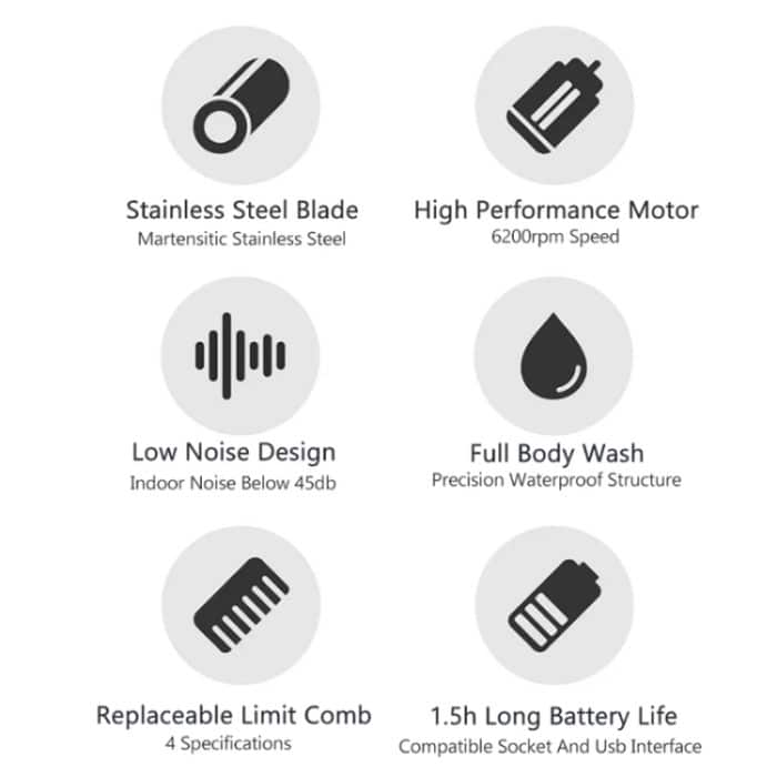 Multifunktionaler elektrischer wiederaufladbarer Mini-Haarschneider – Bild 3