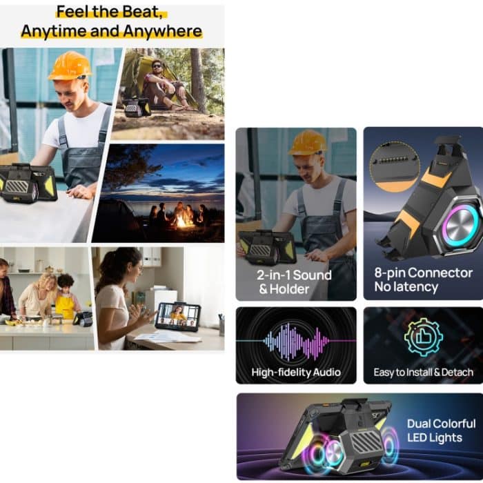 Ulefone PAD 3 PRO Tragbarer Halter Drahtloser BT-Lautsprecher, For Ulefone PAD 3 PRO – Bild 5