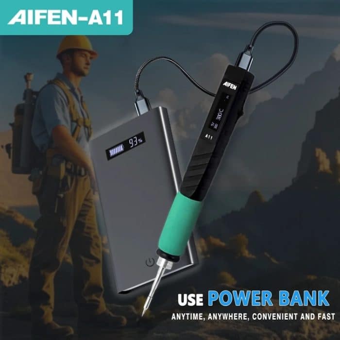 Aifen A11 Tragbare USB-Ladelötstation mit C210-Griff, US Plug, EU Plug, UK Plug – Bild 7