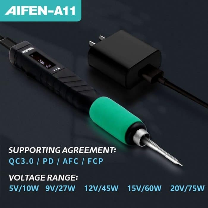 Aifen A11 Tragbare USB-Ladelötstation mit C210-Griff, US Plug, EU Plug, UK Plug – Bild 9