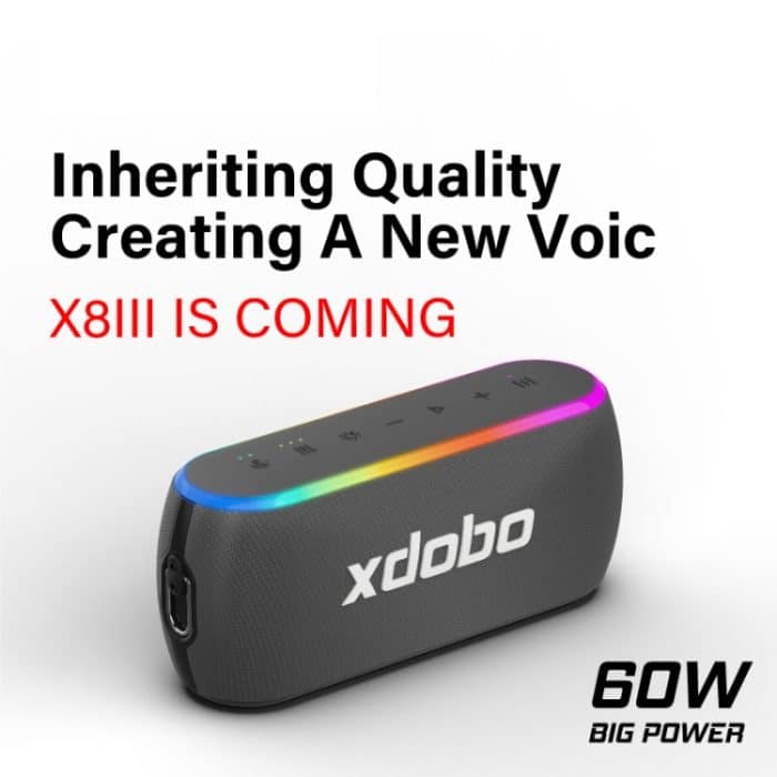 Xdobo X8 III BT5.3 IPX7 Kabelloser Lautsprecher mit RGB-Licht, unterstützt Bluetooth/TF-Karte/USB/AUX, X8 III – Bild 2