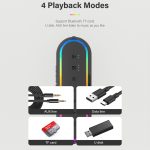 Xdobo X8 III BT5.3 IPX7 Kabelloser Lautsprecher mit RGB-Licht, unterstützt Bluetooth/TF-Karte/USB/AUX, X8 III – Bild 5