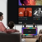 M3201 Tragbarer bunter Bluetooth-Lautsprecher für Zuhause, Retro-Karaoke-Dual-Mic-Lautsprecher – Bild 7