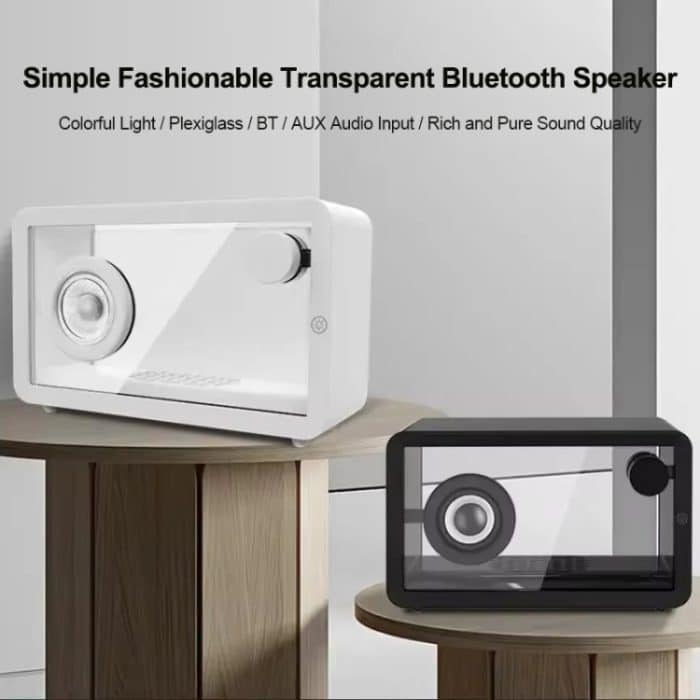 M8 Simple Fashion Transparenter Bluetooth-Lautsprecher-Subwoofer mit Umgebungslicht – Bild 2
