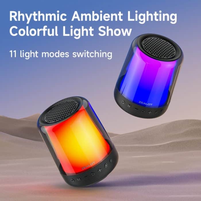 Zealot S66M RGB Rhythmisches Licht – Kabelloser Karaoke-Lautsprecher, Single Mic, Dual Mic – Bild 7