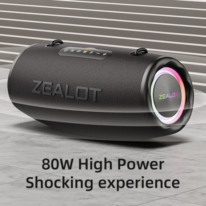 Zealot S87 80W Tragbarer Outdoor-Bluetooth-Lautsprecher mit RGB-Licht, S87 – Bild 4