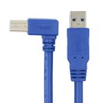 USB 3.0 A Stecker auf B Stecker 90 Grad Anschlusskabel für Drucker / Festplatte, Länge: 1m
