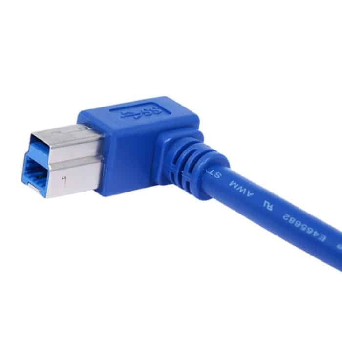 USB 3.0 A Stecker auf B Stecker 90 Grad Anschlusskabel für Drucker / Festplatte, Länge: 1m – Bild 2