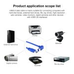 USB 3.0 A Stecker auf B Stecker 90 Grad Anschlusskabel für Drucker / Festplatte, Länge: 1m – Bild 3