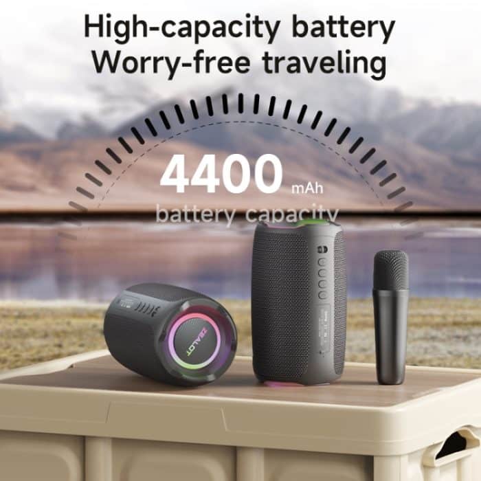 Zealot S61M RGB Rhythmisches Licht – Kabelloser Karaoke-Lautsprecher, Single Mic, Dual Mic – Bild 7