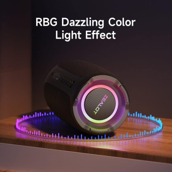 Zealot S61M RGB Rhythmisches Licht – Kabelloser Karaoke-Lautsprecher, Single Mic, Dual Mic – Bild 8