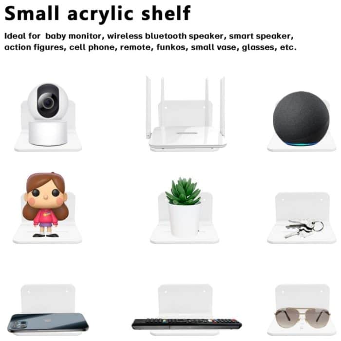 YX112 3-teiliges kleines Acryl-Wandhalterungsset – Bild 3