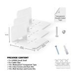 YX112 3-teiliges kleines Acryl-Wandhalterungsset – Bild 6