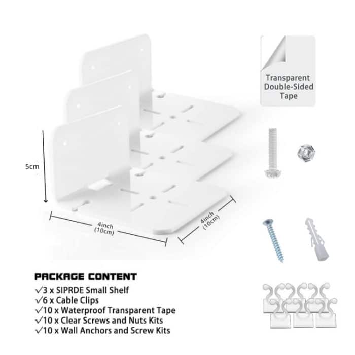 YX112 3-teiliges kleines Acryl-Wandhalterungsset – Bild 6