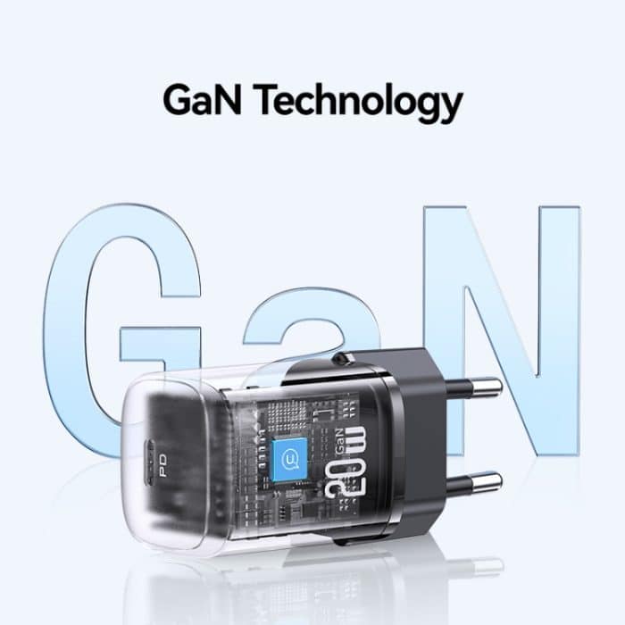 USAMS CC248 20 W USB-C / Typ-C GaN-Schnellladegerät, EU-Stecker, CC248 – Bild 5