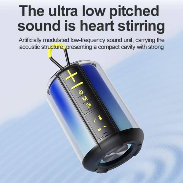 AEC S16 Tragbarer LED-Licht-Regenbogen-RGB-Bluetooth-TWS-Lautsprecher, S16 – Bild 4