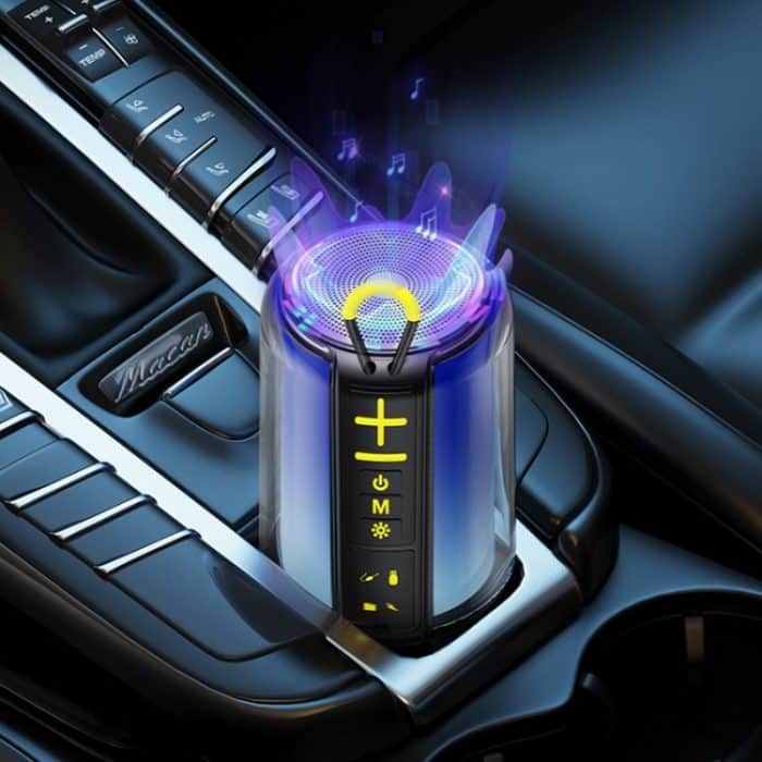 AEC S16 Tragbarer LED-Licht-Regenbogen-RGB-Bluetooth-TWS-Lautsprecher, S16 – Bild 8