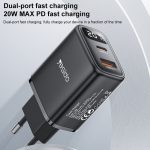 Yesido YC68 20W USB-C / Typ-C + USB-Digitalanzeige-Ladegerät, EU Plug – Bild 2