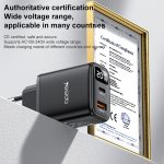 Yesido YC68 20W USB-C / Typ-C + USB-Digitalanzeige-Ladegerät, EU Plug – Bild 7