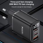 Yesido YC69 30 W USB + Dual USB-C / Typ-C Digital Display Ladegerät, Spezifikation: EU Stecker, YC69 – Bild 2
