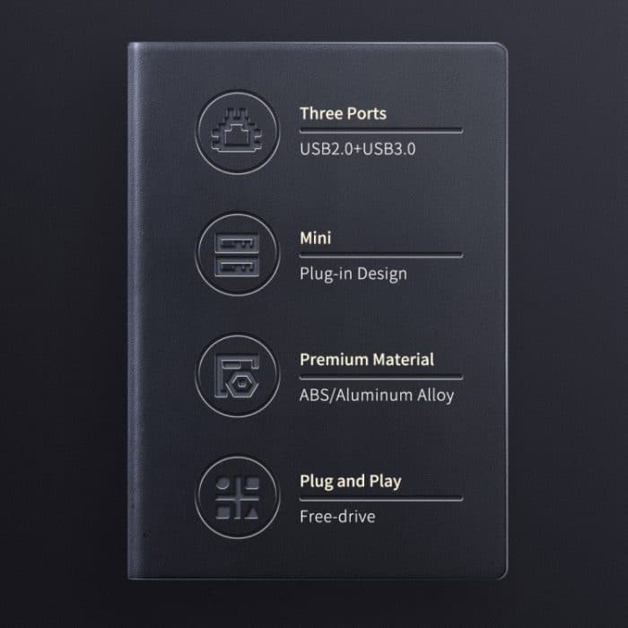 ORICO MINI-U32L 3 in 1 USB Mini HUB Adapter, MINI-U32L – Bild 4