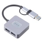 BYL-2320A 4-in-2 USB + USB-C / Typ-C auf USB + USB-C / Typ-C 4-Port-HUB-Adapter, BYL-2320A