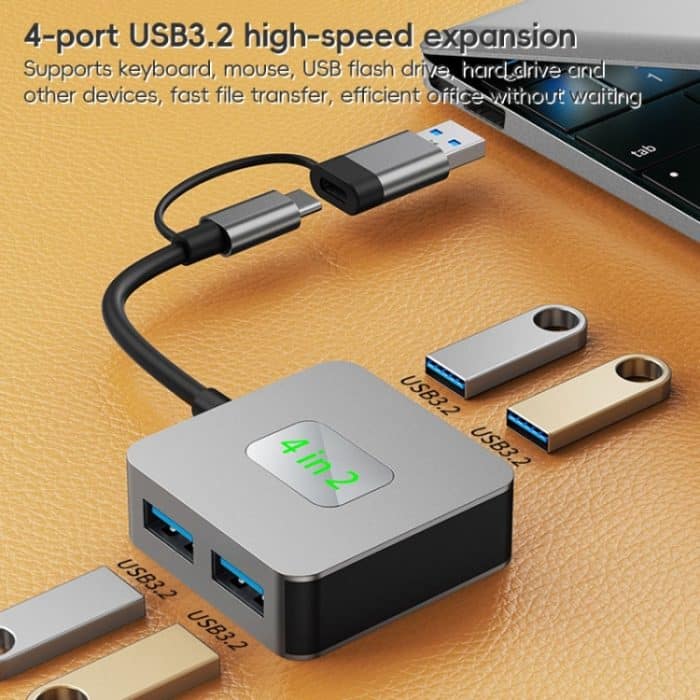 BYL-2320 4-in-2 USB + USB-C / Typ-C auf USB 3.2 4-Port-HUB-Adapter, BYL-2320 – Bild 4