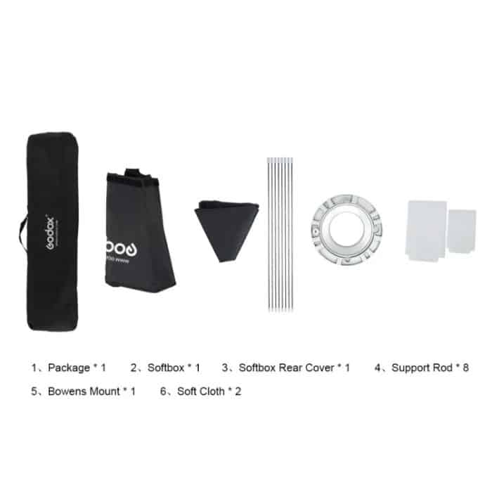 Godox Octagon Softbox Blitz Speedlite Studio Fotolicht Softbox mit Bowens Halterung, 95cm, 120cm, 140cm – Bild 8
