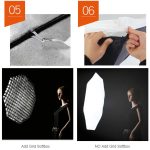Godox Octagon Honeycomb Grid Softbox mit Bowens-Halterung, 95cm, 120cm, 140cm – Bild 6